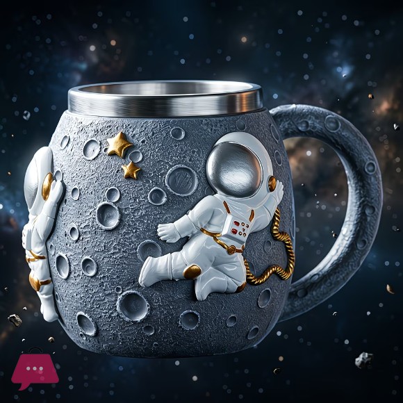 Astronaut Cosmonaut Pattern Mug Stainless Steel Mug