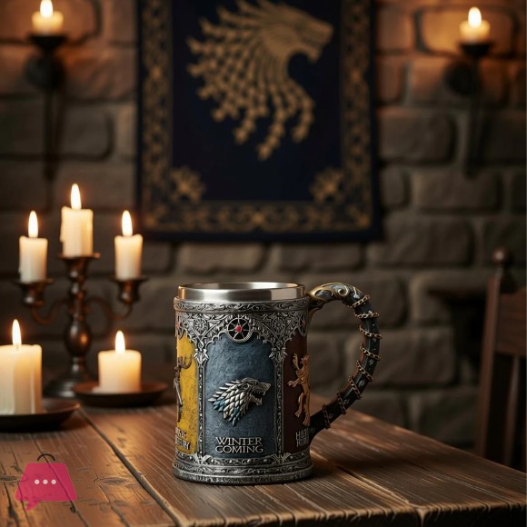 Game of Thrones Beer Mug King Dragon Wolf Cup Stainless Steel Coffee Mug 450ml