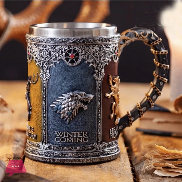 Game of Thrones Beer Mug King Dragon Wolf Cup Stainless Steel Coffee Mug 450ml