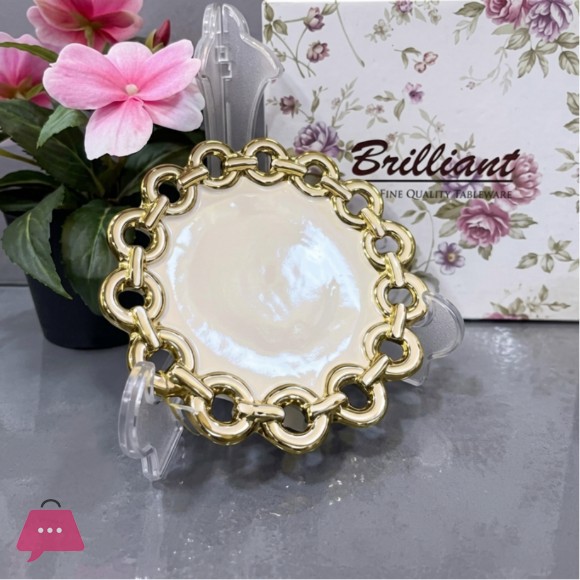 Brilliant Ceramic Circle Edge Rectangle Plate 6Inch - BR5069
