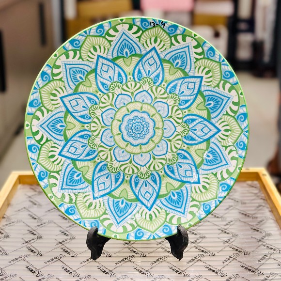 Bohemian Style Porcelain Dinner Tableware Plate 10 inches - 1Pcs