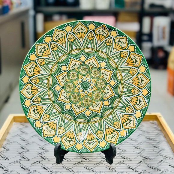 Bohemian Style Porcelain Dinner Tableware Plate 10 inches - 1Pcs