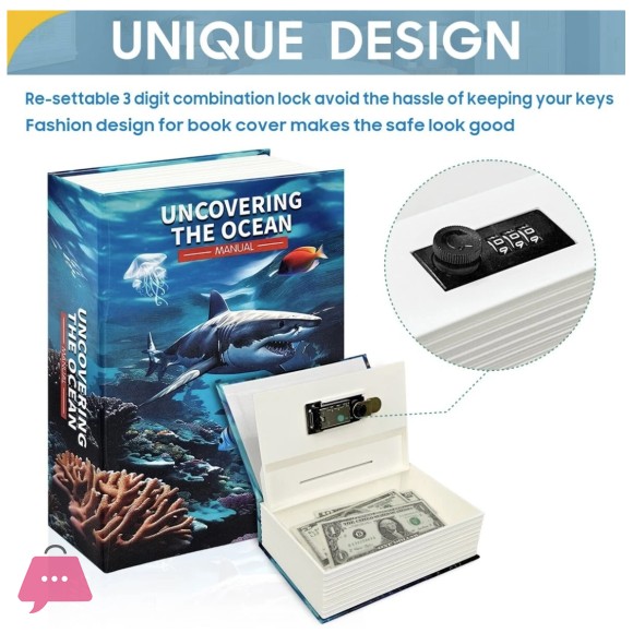 Book Box Money Bank For Kids Financial Education