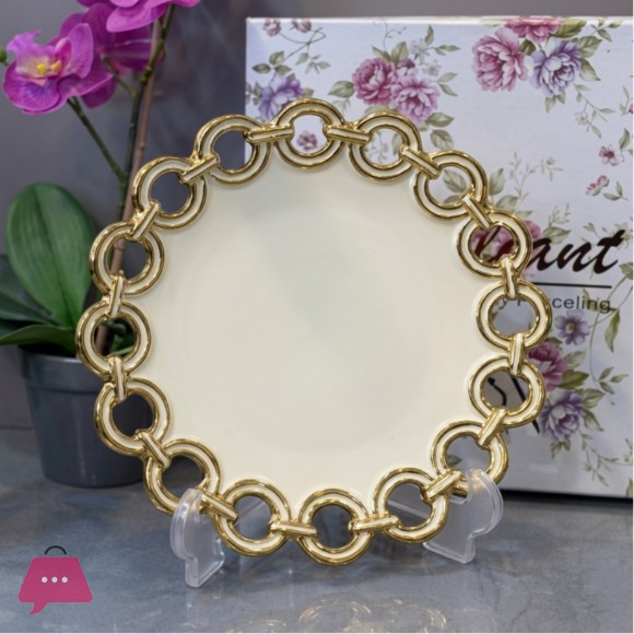 Brilliant Ceramic Circle Edge Rectangle Plate 9Inch - BR5071