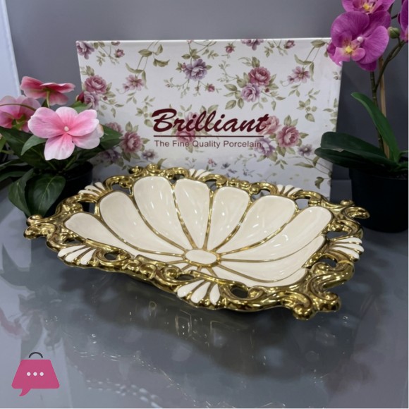 Brilliant Ceramic Rattan Bowl 10.25Inch - BR5073
