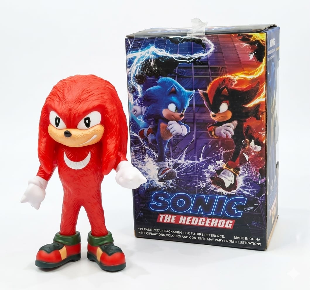Sonic The Hedgehog Knuckles Action Figure Toy For Kids & Collector 8-inch