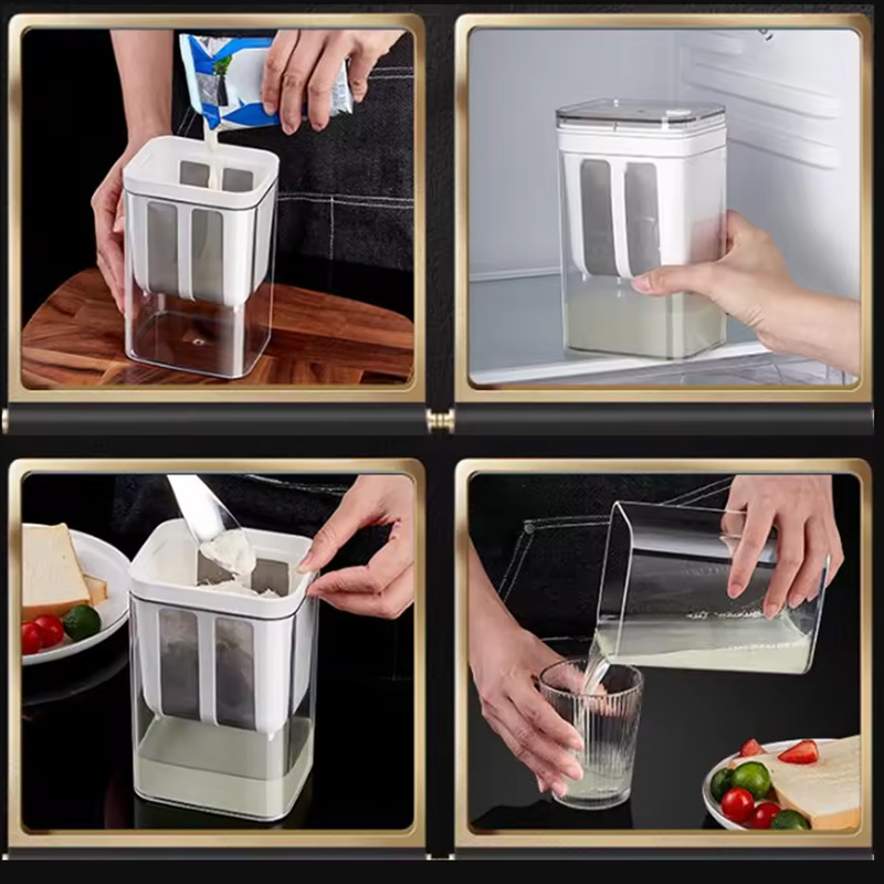 Multi-Purpose 1100ML Greek Yogurt Maker Hung Curd Strainer Box with Mesh Filter