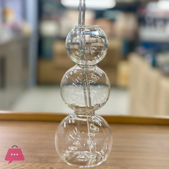 Clear Glass Bubble Hydroponic Straw Glass