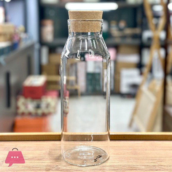 Clear Glass Jars with Cork Lid – 1ltr
