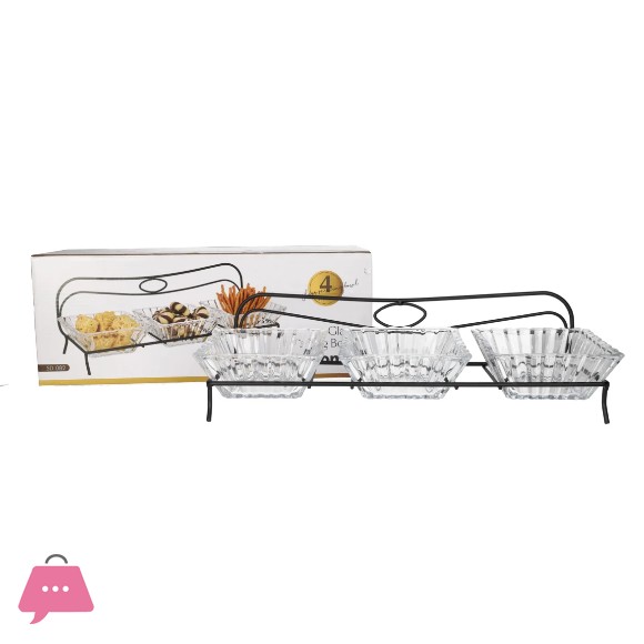 Danny Home Serving Glass Bowl Set 4pcs 250ml