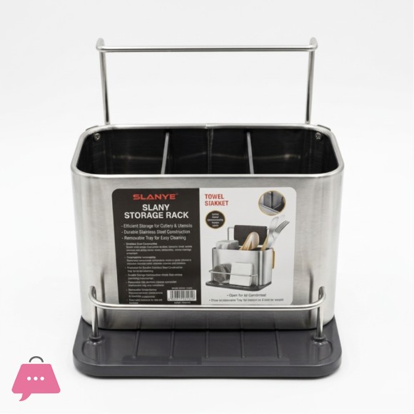 Danny Home 3-Partition Water Channel Storage Rack Kitchen Caddy