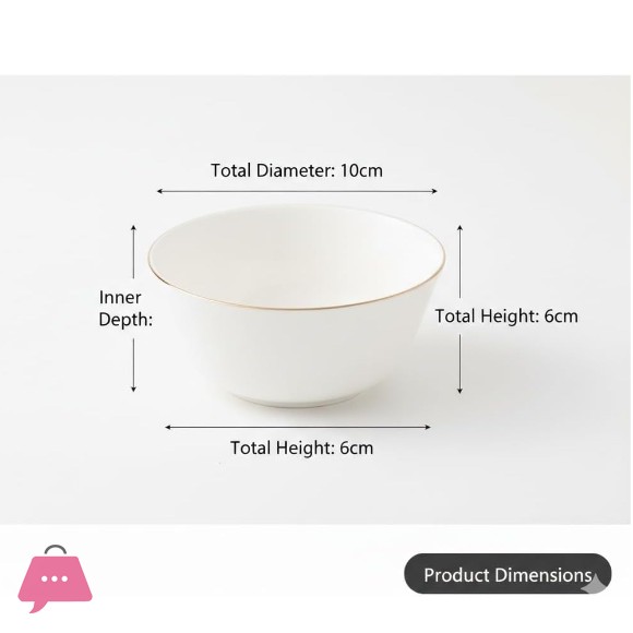 Danny Home 4 Pieces Elegant Porcelain Serving Bowl Set