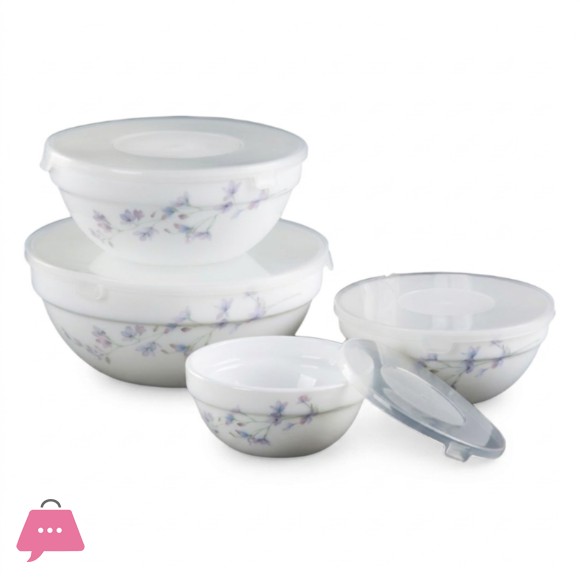 Danny Home Arkopal Bowls with Lid 4 Pieces