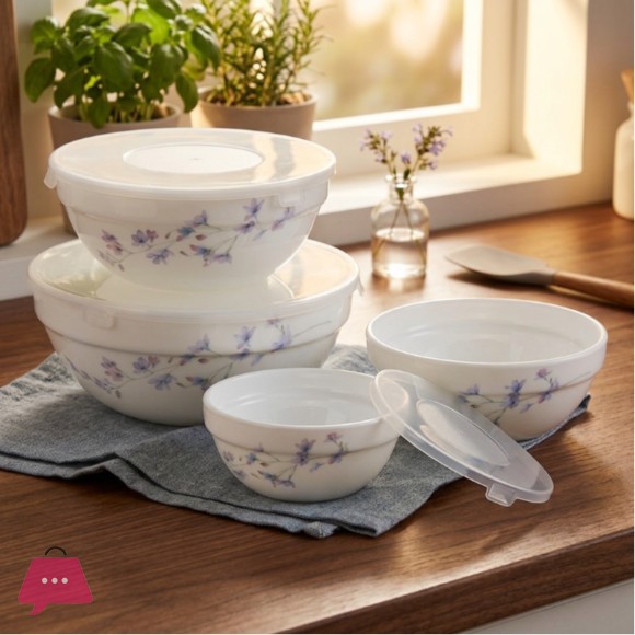 Danny Home Arkopal Bowls with Lid 4 Pieces