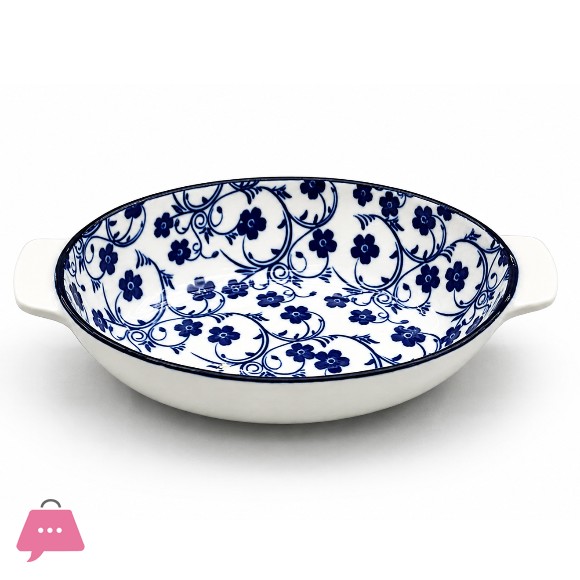 Danny Home Floral Design Ceramic Oven Dish - 6Inch