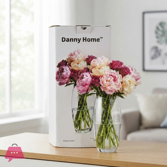 Danny Home Glass Flower Vase - 29.6cm
