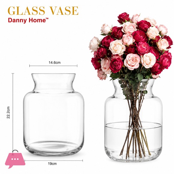 Danny Home Glass Flower Vase
