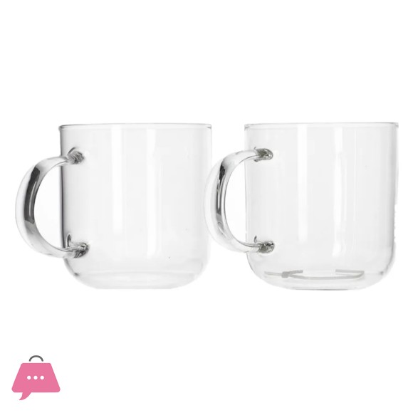 Danny Home Glass Mug 330ml - 2Pcs