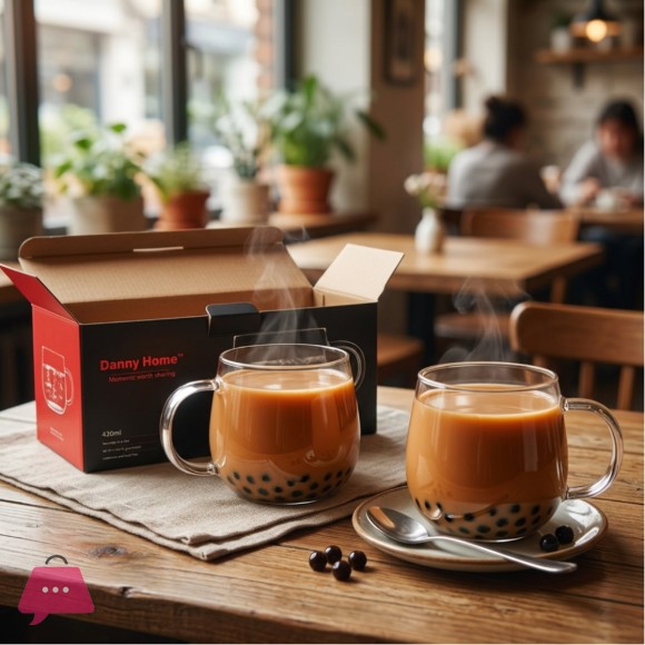 Danny Home Glass Mug 430ml - 2Pcs