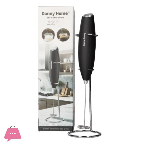 Danny Home Handheld Milk Frother with Stand