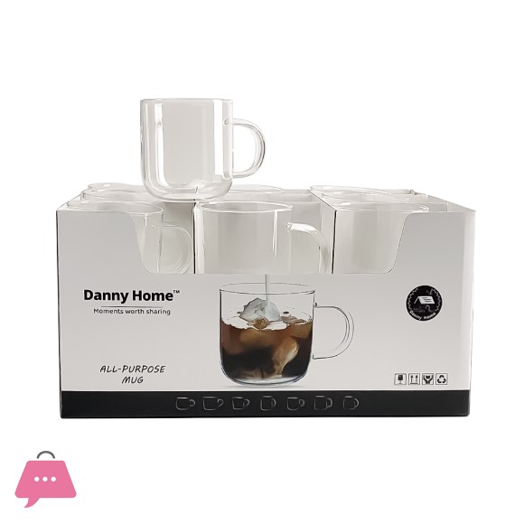 Danny Home Heat-resistant Glass Mug 330ml 1Pc