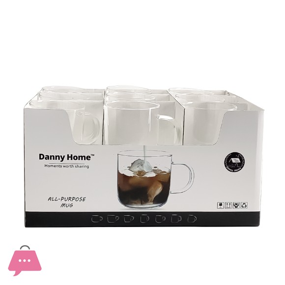 Danny Home Heat-resistant Glass Mug 330ml 1Pc