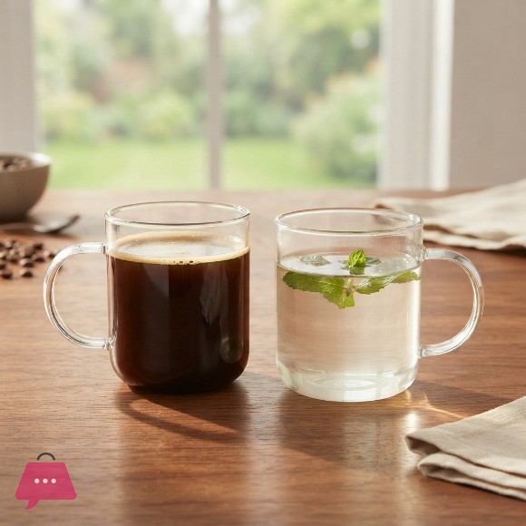 Danny Home Heat-resistant Glass Mug 330ml 1Pc
