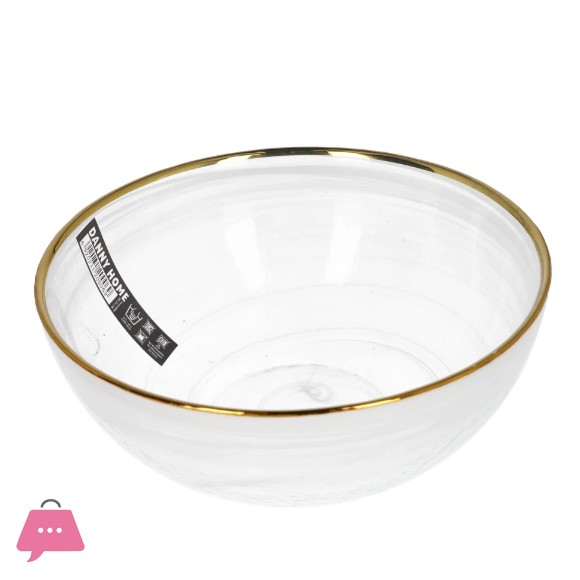 Danny Home Marble Salad Bowl Glass - 9 Inch