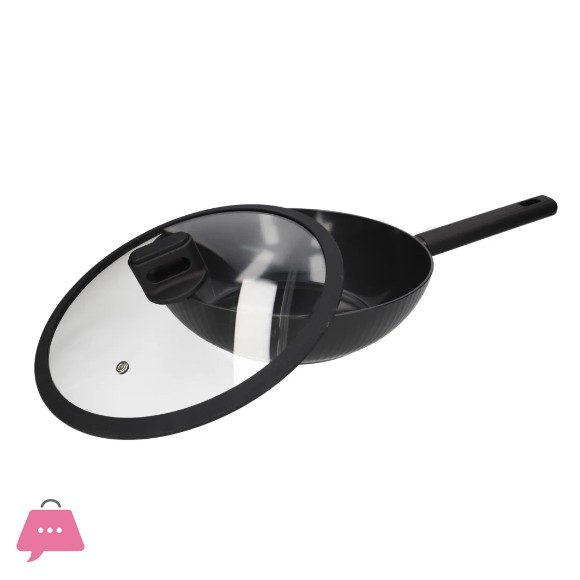 Danny Home Non Stick Deep Wok With Lid