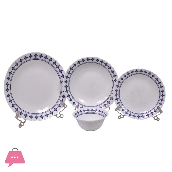 Danny Home Opal Glass Plate Set Dinnerware Set 24Pcs
