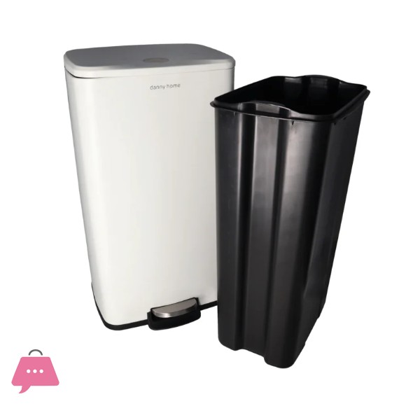Danny Home Pedal Trash Can White – 30Liter