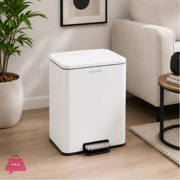 Danny Home Pedal Trash Can White – 30Liter