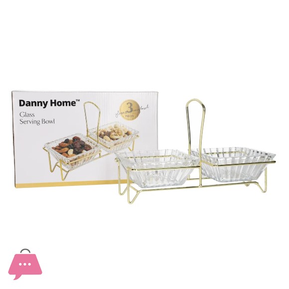 Danny Home Serving Glass Bowl Set 3pcs 250ml