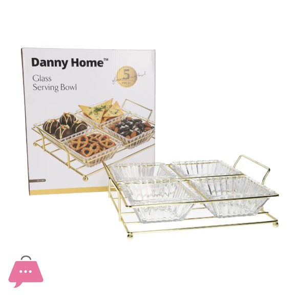 Danny Home Serving Glass Bowl Set 5pcs 250ml