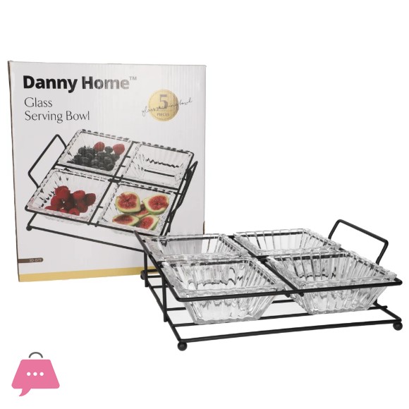 Danny Home Serving Glass Bowl Set 5Pcs 250ml