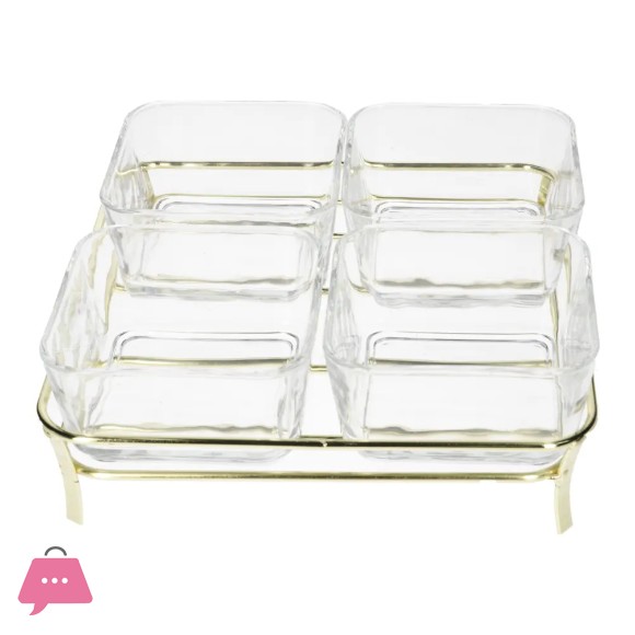 Danny Home Serving Glass Bowl Set 5Pcs 280ml