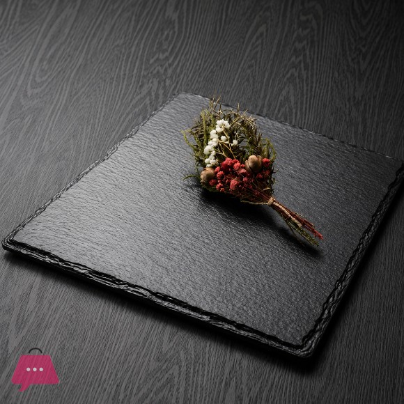 Danny Home Slate Stoneware Dish - 25 x 25 cm