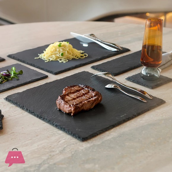 Danny Home Slate Stoneware Dish - 25 x 25 cm