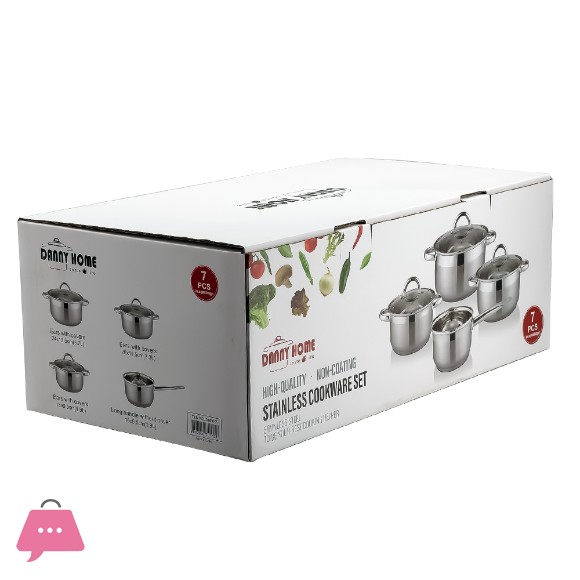 Danny Home Stainless Steel Cookware Set 7 Pieces