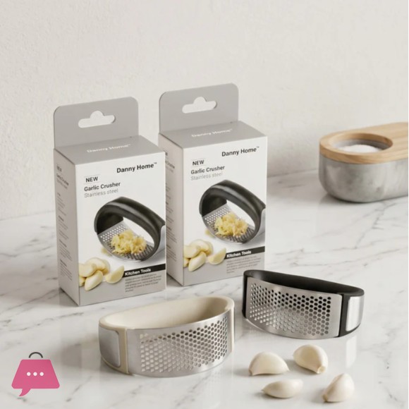 Danny Home Stainless Steel Garlic Crusher 10.5cm
