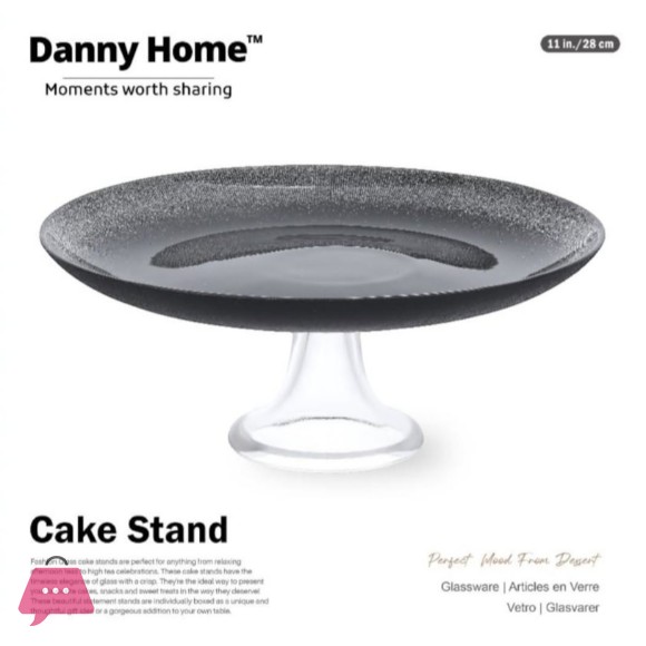 Danny Home Glass Cake Stand 11Inch