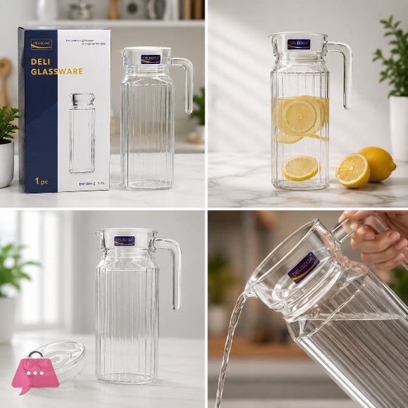 Delisoga Glass Jug 1.1 Liter | EH1004-2