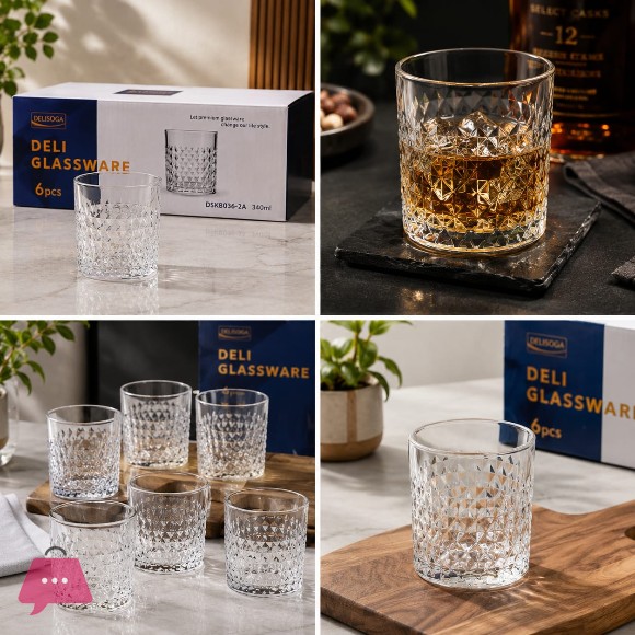 Delisoga Glass Set 6 Pcs | DSKB036-2A