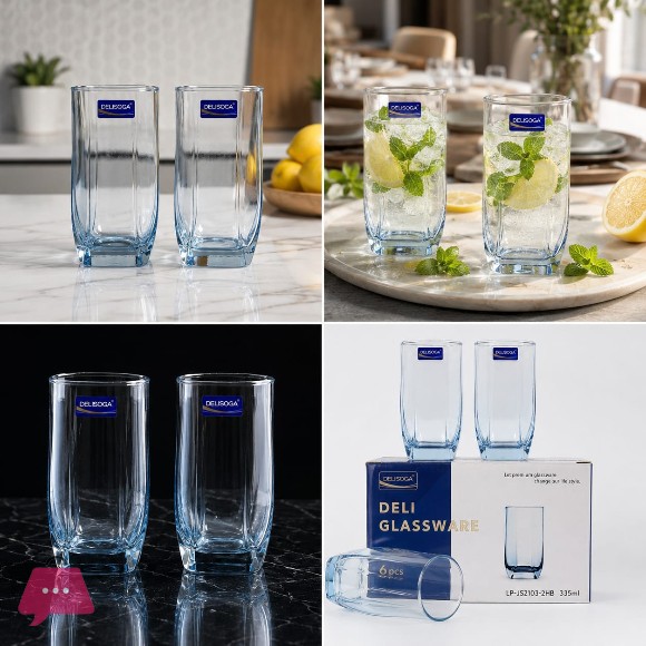 Delisoga Glass Set 6 Pcs | LP-JS2103-2HB