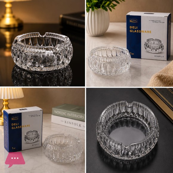 Delisoga Round Crystal Ashtray | DSYG012-3