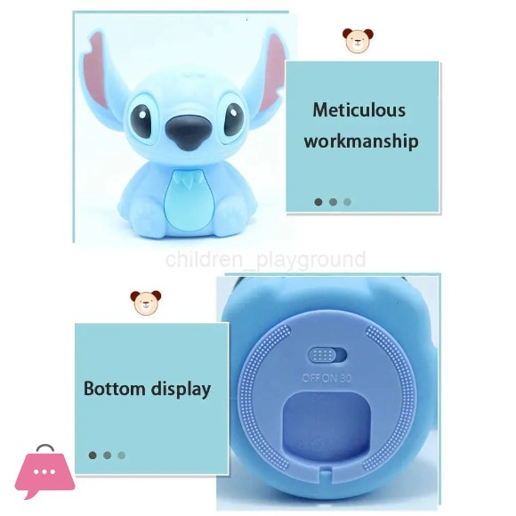 Disney Cartoon Stitch Night Light Touch Sensor USB Rechargeable