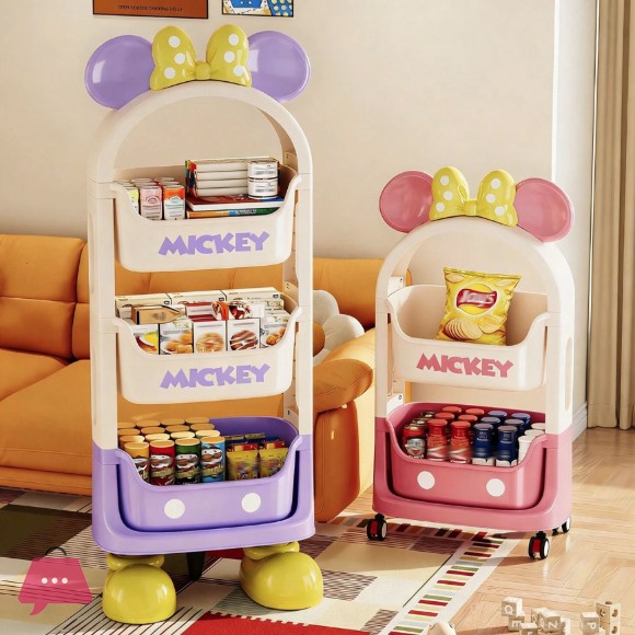 Disney Detachable 2-3 Tier Storage Rack Multifunctional Floor Standing Shelf