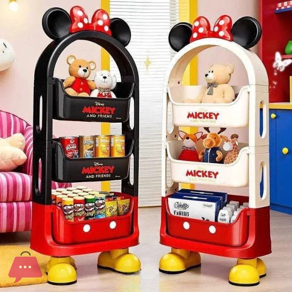 Disney Detachable 2-3 Tier Storage Rack Multifunctional Floor Standing Shelf
