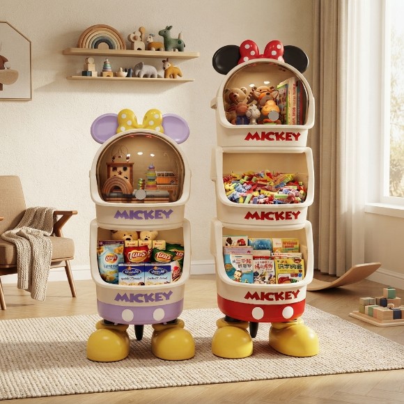 Disney Mickey Mouse Multipurpose Standing Storage Organizer Cabinet