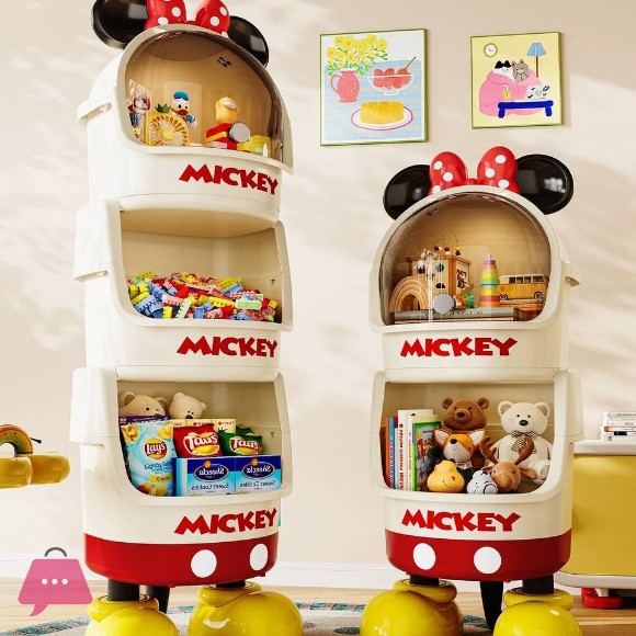 Disney Mickey Mouse Multipurpose Standing Storage Organizer Cabinet